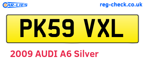 PK59VXL are the vehicle registration plates.