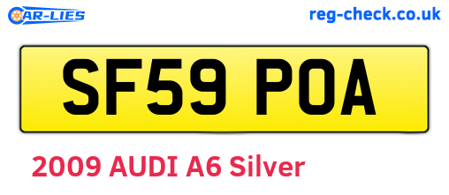 SF59POA are the vehicle registration plates.