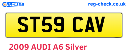 ST59CAV are the vehicle registration plates.