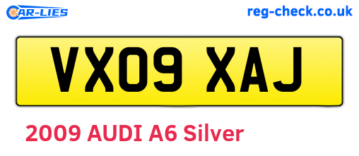VX09XAJ are the vehicle registration plates.