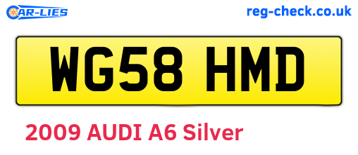 WG58HMD are the vehicle registration plates.