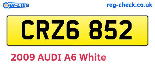 CRZ6852 are the vehicle registration plates.
