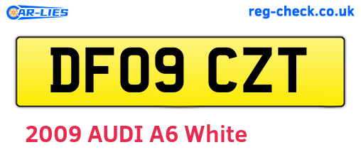 DF09CZT are the vehicle registration plates.