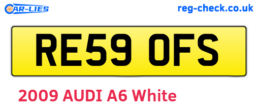 RE59OFS are the vehicle registration plates.