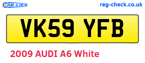 VK59YFB are the vehicle registration plates.