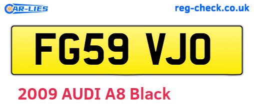 FG59VJO are the vehicle registration plates.