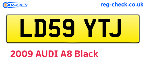 LD59YTJ are the vehicle registration plates.