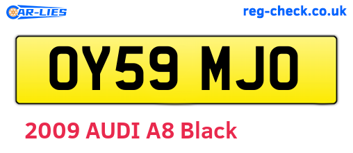 OY59MJO are the vehicle registration plates.