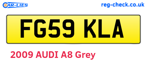 FG59KLA are the vehicle registration plates.