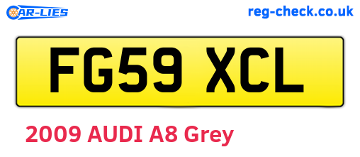 FG59XCL are the vehicle registration plates.