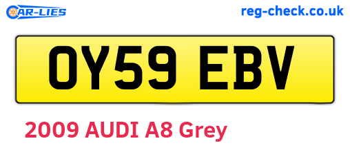 OY59EBV are the vehicle registration plates.