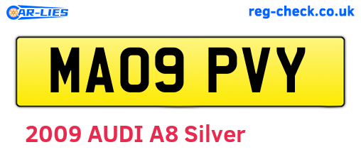 MA09PVY are the vehicle registration plates.