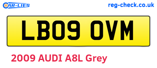 LB09OVM are the vehicle registration plates.