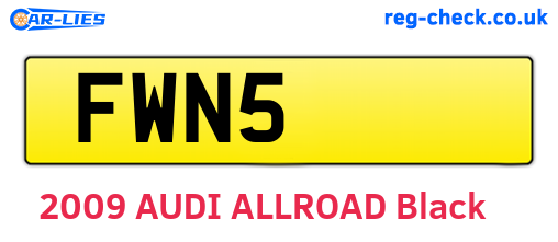 FWN5 are the vehicle registration plates.