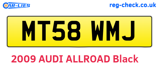 MT58WMJ are the vehicle registration plates.