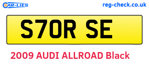 S70RSE are the vehicle registration plates.