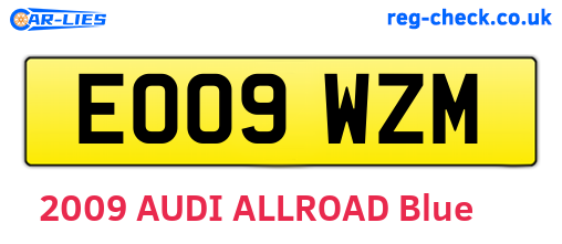 EO09WZM are the vehicle registration plates.
