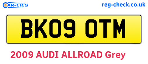 BK09OTM are the vehicle registration plates.