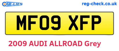 MF09XFP are the vehicle registration plates.