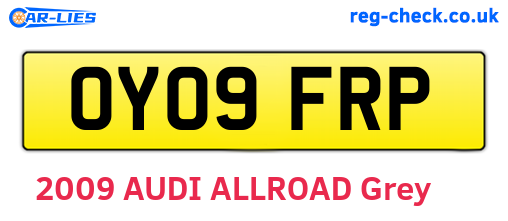 OY09FRP are the vehicle registration plates.