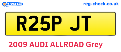 R25PJT are the vehicle registration plates.