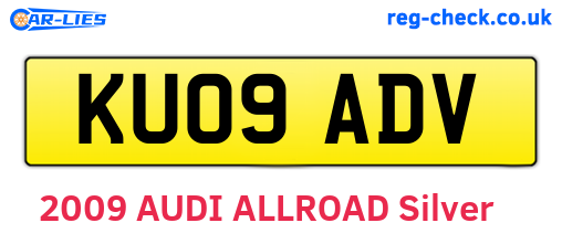 KU09ADV are the vehicle registration plates.