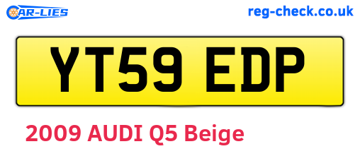 YT59EDP are the vehicle registration plates.