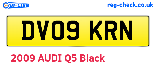 DV09KRN are the vehicle registration plates.