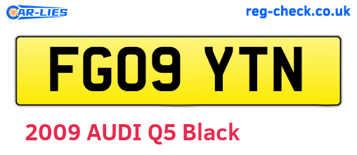 FG09YTN are the vehicle registration plates.