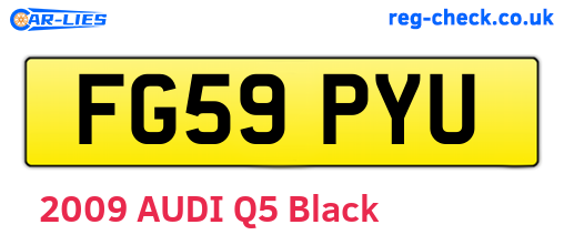 FG59PYU are the vehicle registration plates.