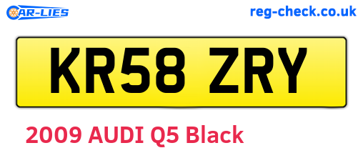 KR58ZRY are the vehicle registration plates.