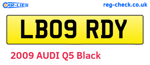 LB09RDY are the vehicle registration plates.