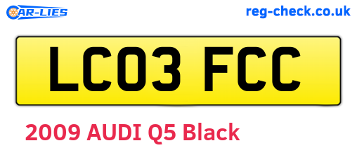 LC03FCC are the vehicle registration plates.