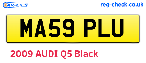 MA59PLU are the vehicle registration plates.