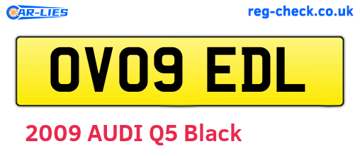 OV09EDL are the vehicle registration plates.