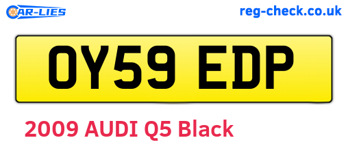OY59EDP are the vehicle registration plates.