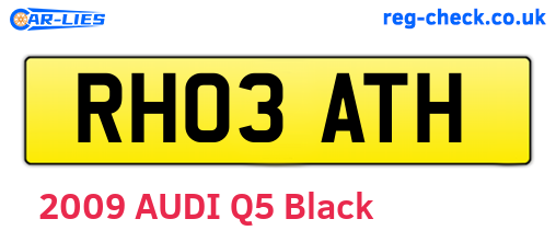 RH03ATH are the vehicle registration plates.