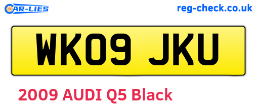 WK09JKU are the vehicle registration plates.