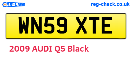 WN59XTE are the vehicle registration plates.