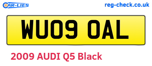 WU09OAL are the vehicle registration plates.