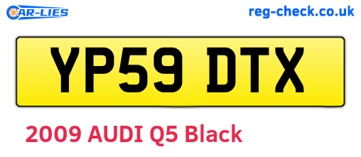 YP59DTX are the vehicle registration plates.