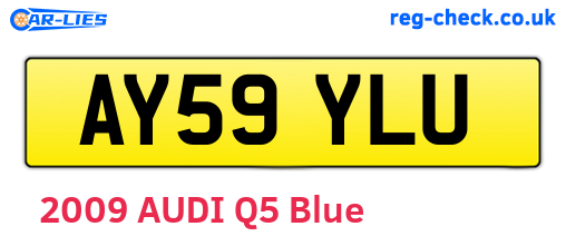AY59YLU are the vehicle registration plates.