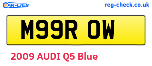 M99ROW are the vehicle registration plates.