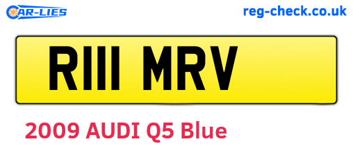 R111MRV are the vehicle registration plates.