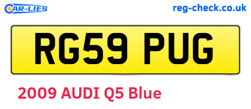 RG59PUG are the vehicle registration plates.