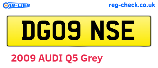 DG09NSE are the vehicle registration plates.