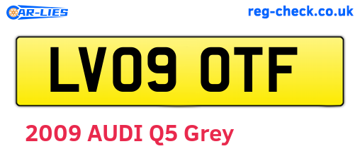 LV09OTF are the vehicle registration plates.