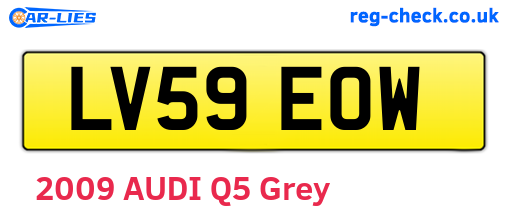 LV59EOW are the vehicle registration plates.