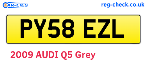 PY58EZL are the vehicle registration plates.