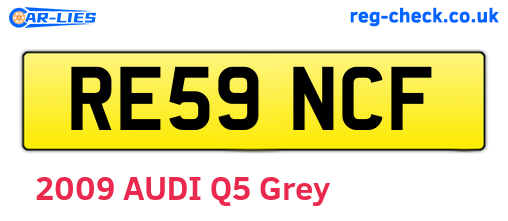 RE59NCF are the vehicle registration plates.